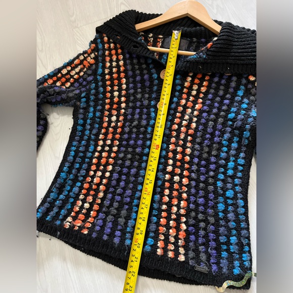 Nümph Multicoloured wool crochet jumper with buttons super unique - Picture 7 of 8